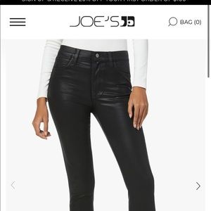Joes coated black jeans size 27